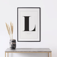 Graphic letter print poster