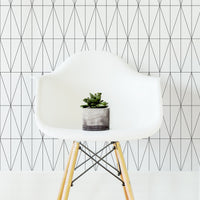 scandinavian style geometric black and white removable wallpaper