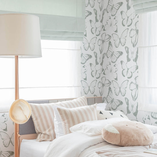 Butterfly wallpaper for nursery interior by Livettes | Livettes Wallpaper