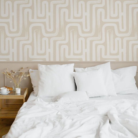Paintbrush Maze © Wallpaper With Board And Batten Wall