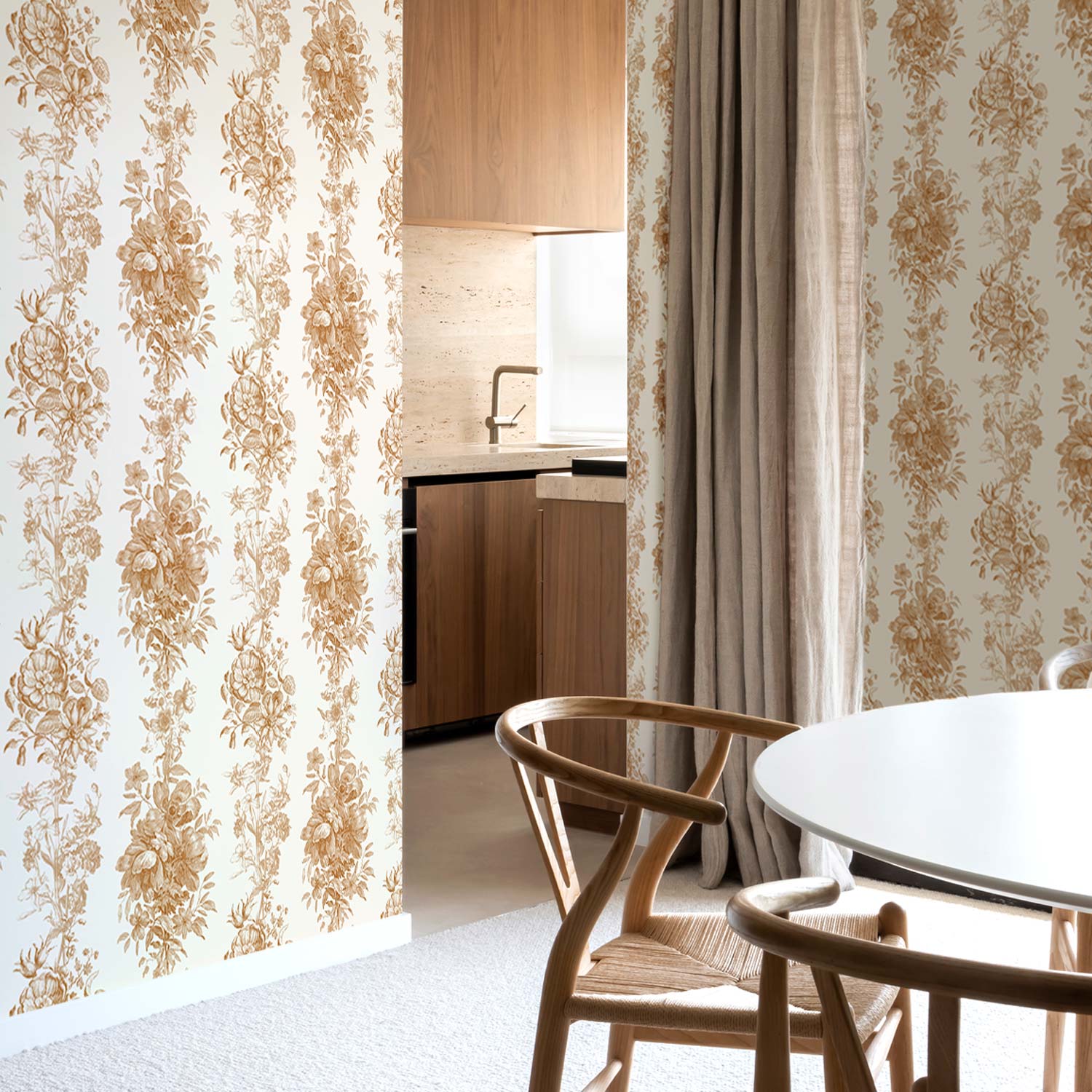 Vintage toile removable wallpaper by Livettes Wallpaper