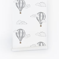tiny air balloon print wallpaper for small kids bedroom