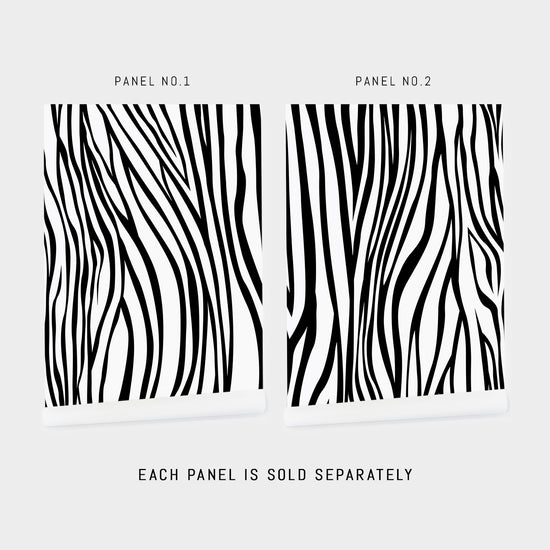 Zebra print removable wallpaper Animal print wallcovering Livettes