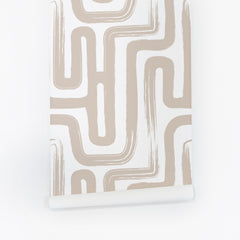 neutral color lines inspired by maze wallpaper