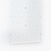 modern light blue geometric shapes pattern removable wallpaper