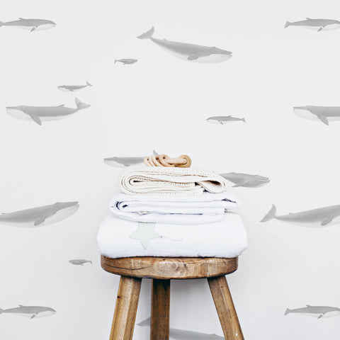 Whale Print Wallpaper