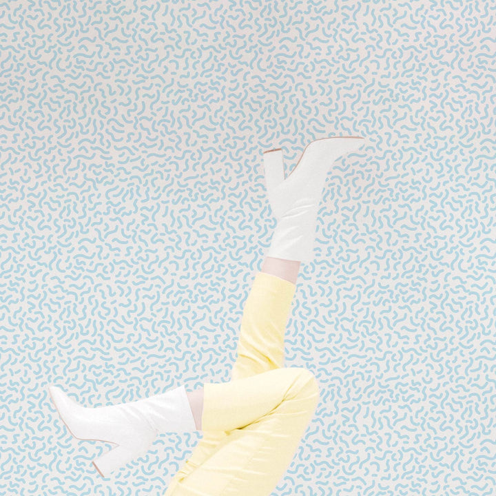 small blue pattern wallpaper design