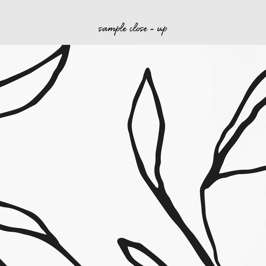 Black and white floral wallpaper