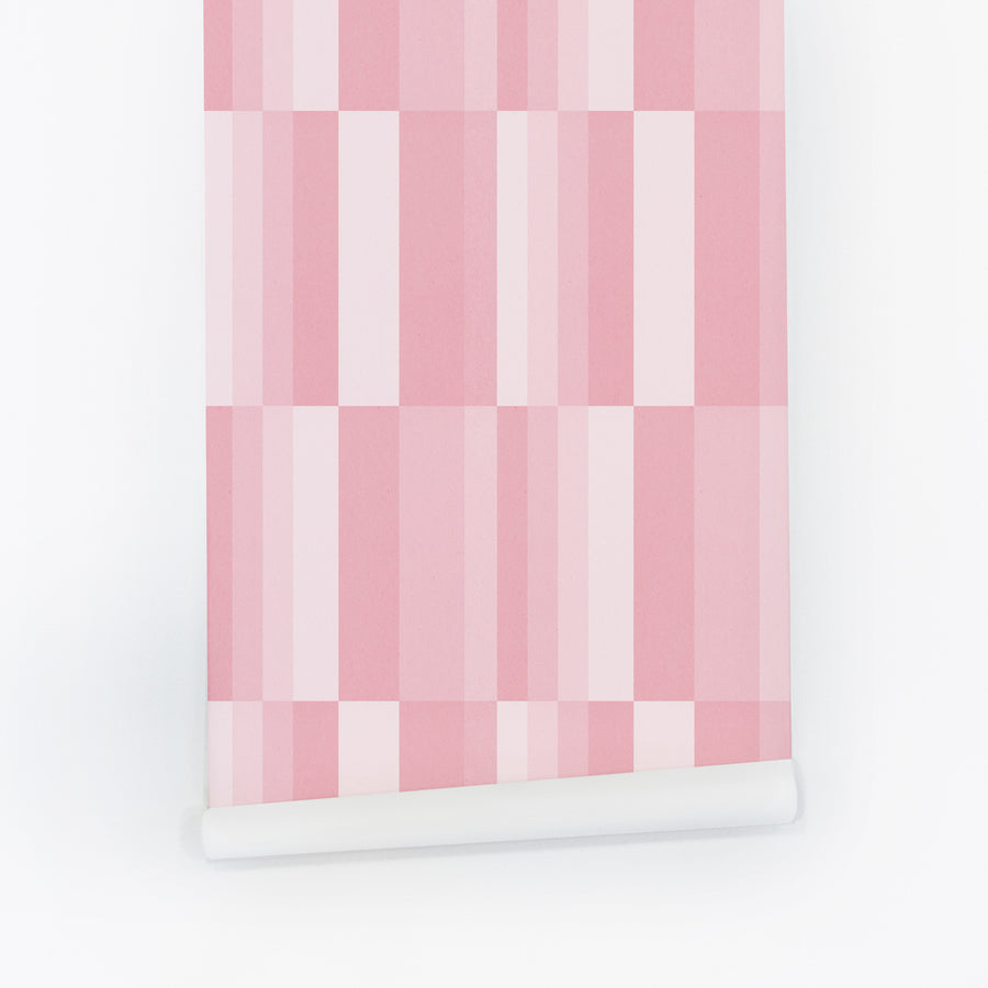 pastel pink lines for removable wallpaper