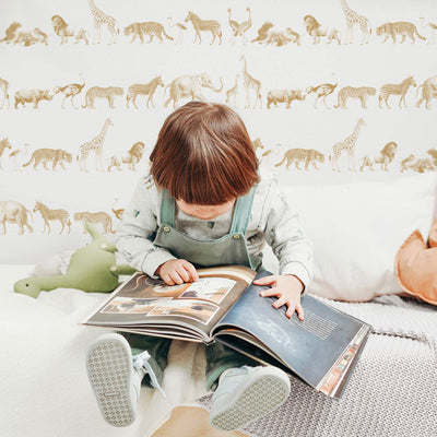 Vintage Safari Animal Wallpaper