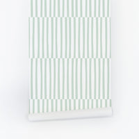 mint green vertical lines removable wallpaper