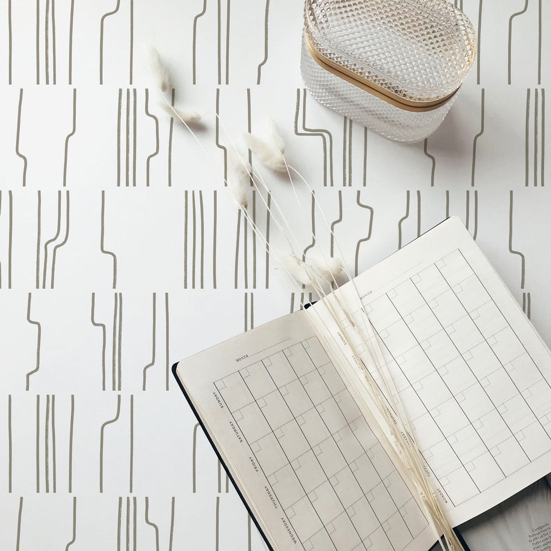 different shape lines wallpaper for home office