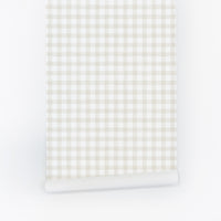 tiny plaid pattern beige removable wallpaper