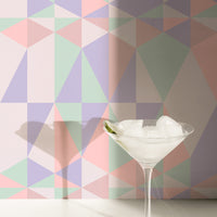 pastel three dimensional patterned wallpaper design