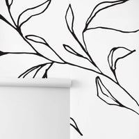 Minimal design floral removable wallpaper