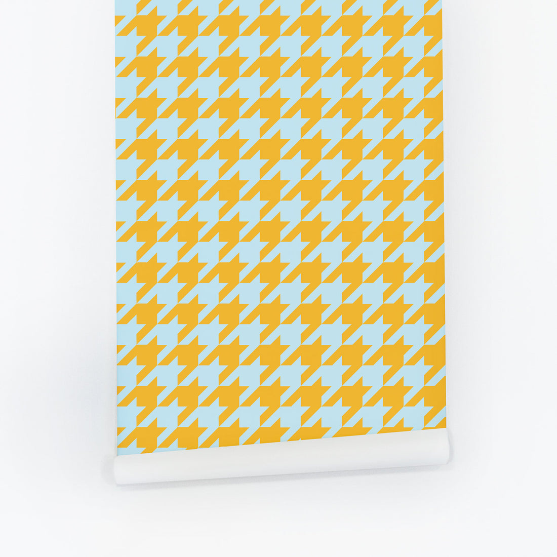 bright yellow small print removable wallpaper